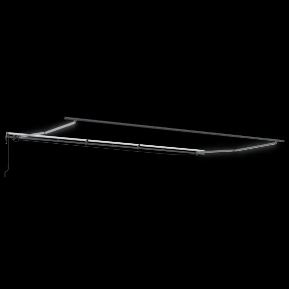 Markiză retractabilă automată cu LED 6x3m - Verde/galben