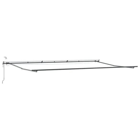 Markiză retractabilă automată cu LED 6x3m - Verde/galben