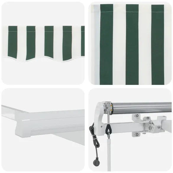 Marghieză Retractabilă Automată Verde-Albă 600x300 cm