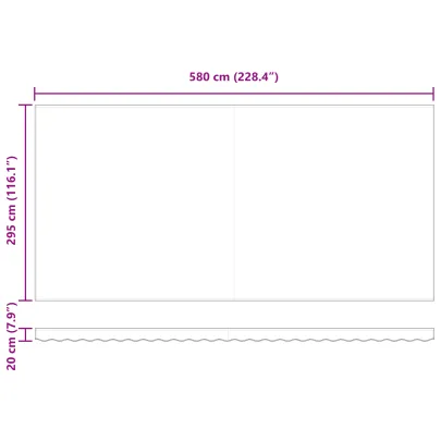 Marghieză Retractabilă Automată Verde-Albă 600x300 cm