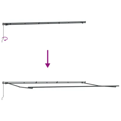 Marchiză Exterior Retractabilă Verde-Albă 600x300 cm