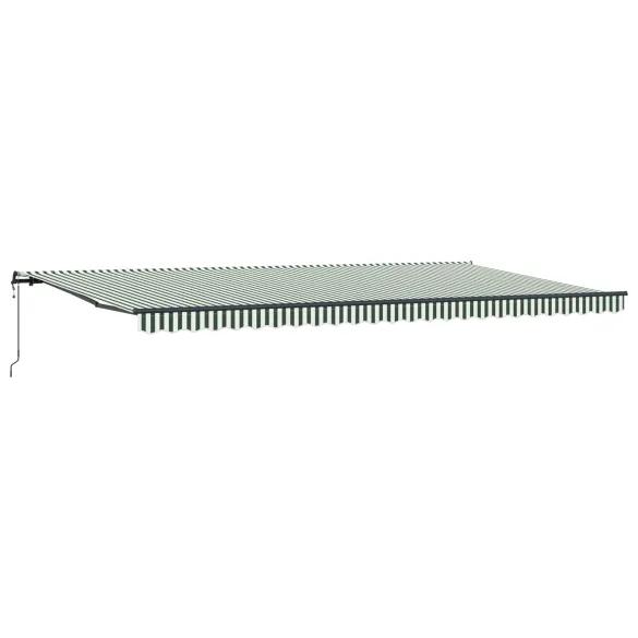Marchiză Automată Verde-Albă 6x3m - Umbră și Protecție UV