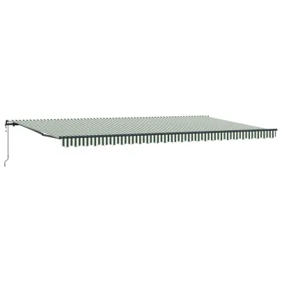 Marchiză Automată Verde-Albă 6x3m - Umbră și Protecție UV