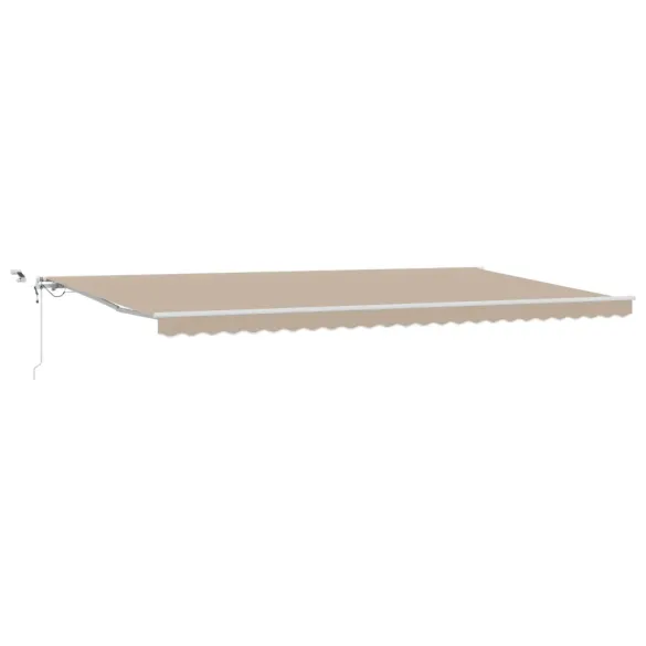 Marchiză Retractabilă Automată cu LED Bej 600x350 cm