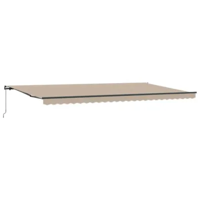 Marchiză Retractabilă Manuală 6x3.5 m Bej - UMBRĂ PERFECTĂ