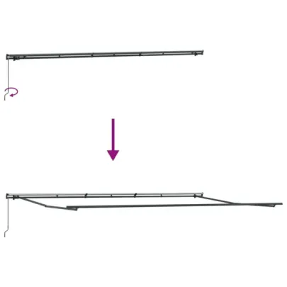 Marchiză Retractabilă Manuală 6x3.5 m Bej - UMBRĂ PERFECTĂ