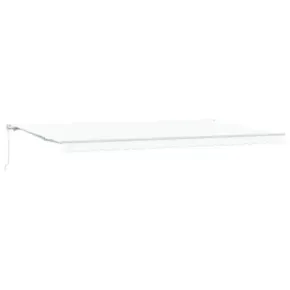 Marchiză Retractabilă Alb 6x3.5 m - Material Ușor de Înlocuire 2