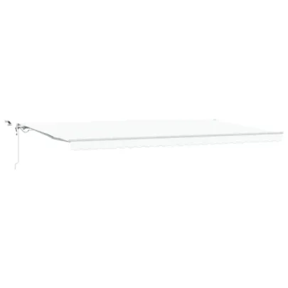 Marchiză retractabilă automată cu LED alb 600x350 cm | vidaXL