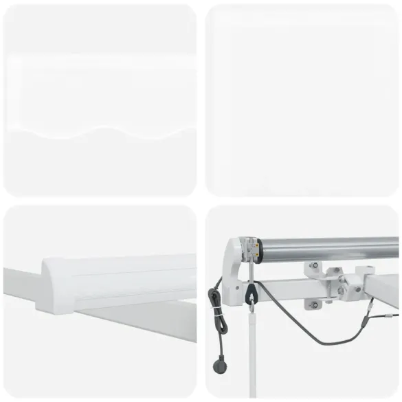 Marchiză retractabilă automată cu LED alb 600x350 cm | vidaXL