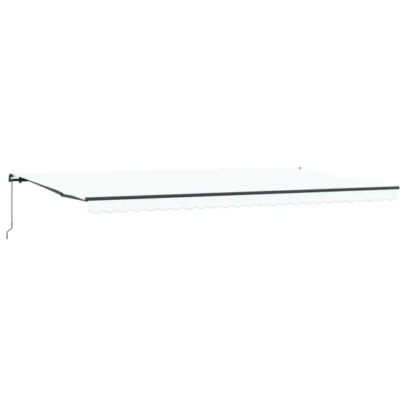 Umbră Retractabilă Albă 600x350 cm - Material Înlocuire | vidaXL