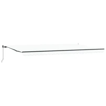Umbră Retractabilă Albă 600x350 cm - Material Înlocuire | vidaXL