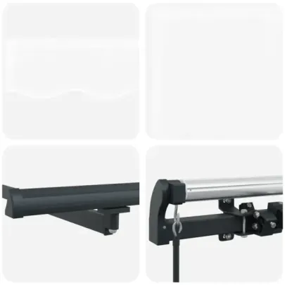 Umbră Retractabilă Albă 600x350 cm - Material Înlocuire | vidaXL