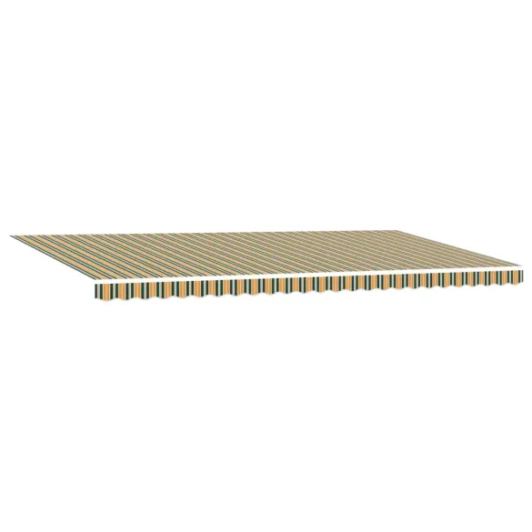 Marchiză Retractabilă Automată 6x3.5 m Verde-Galben | vidaXL