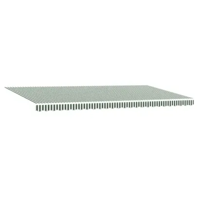 Marchiză retractabilă manuală cu LED verde-alb 600x350 cm