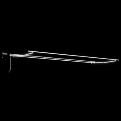 Marchiză retractabilă manuală cu LED verde-alb 600x350 cm