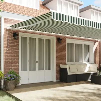 Marchiză Retractabilă Automată Verde 600x350 cm - vidaXL