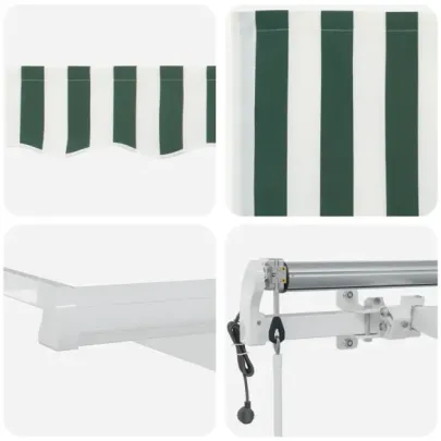 Marchiză Retractabilă Automată Verde 600x350 cm - vidaXL