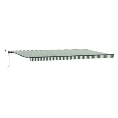 Marciză Automată cu LED 6x3.5m Verde Alb - Umbră Perfectă