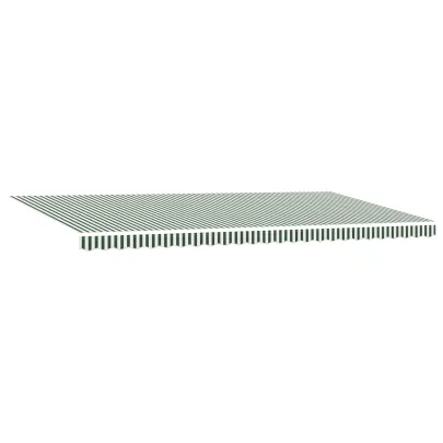 Marchiză Retractabilă Manuală cu LED 600x350 cm - Verde-Alb