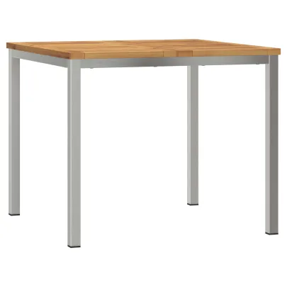 Set Masă Grădină Lemn Acacia 5 Piese - Masă Exterior 90x90 cm