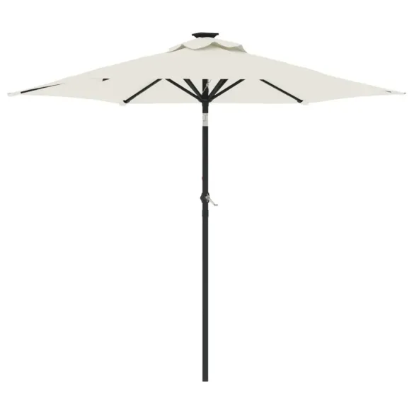 Umbrelă soare grădină oțel - 225x225 cm - Alb | Livrare gratuită