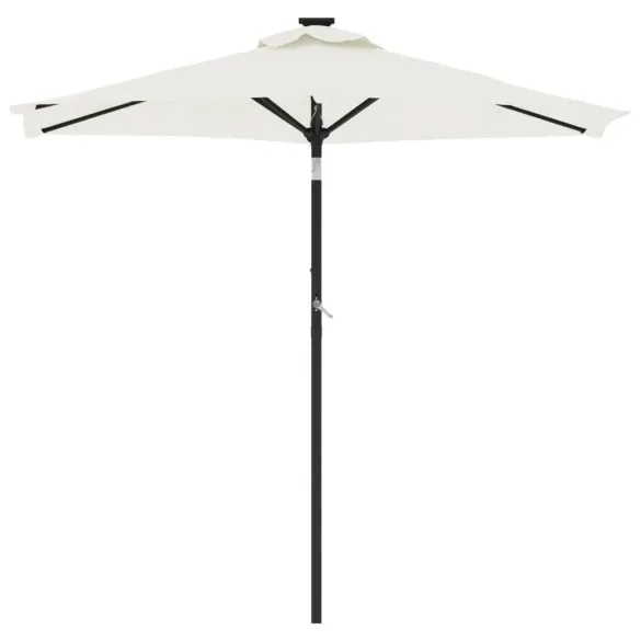 Umbrelă soare grădină oțel - 225x225 cm - Alb | Livrare gratuită