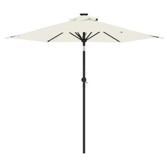 Umbrelă soare grădină oțel - 225x225 cm - Alb | Livrare gratuită