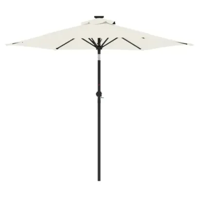 Umbrelă soare grădină oțel - 225x225 cm - Alb | Livrare gratuită