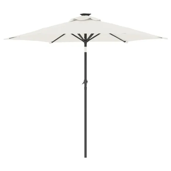 Umbrelă soare grădină oțel - 225x225 cm - Alb | Livrare gratuită