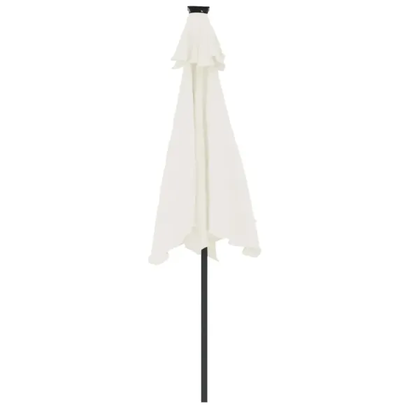 Umbrelă soare grădină oțel - 225x225 cm - Alb | Livrare gratuită