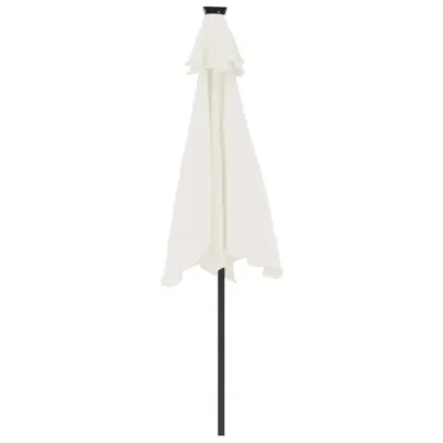 Umbrelă soare grădină oțel - 225x225 cm - Alb | Livrare gratuită