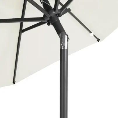 Umbrelă soare grădină oțel - 225x225 cm - Alb | Livrare gratuită