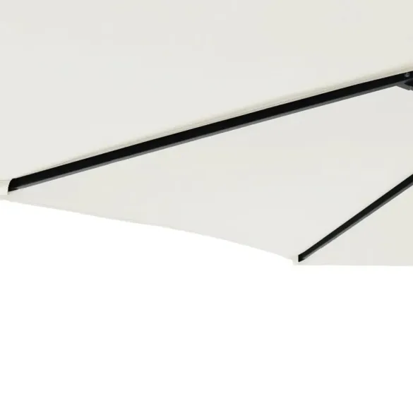 Umbrelă soare grădină oțel - 225x225 cm - Alb | Livrare gratuită