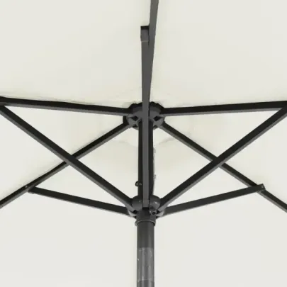 Umbrelă soare grădină oțel - 225x225 cm - Alb | Livrare gratuită