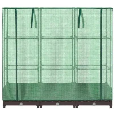 Strat Înălțat cu Seră Ratan - Cultivă Legume și Ierburi