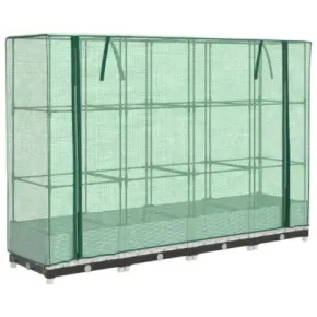 Strat Înălțat cu Seră Ratan - Cultivă Legume și Flori 2