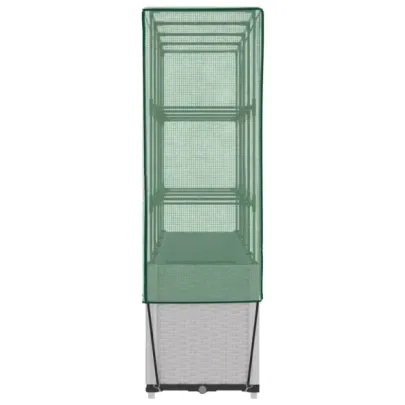 Strat Înălțat cu Seră Ratan - Cultivă Legume și Ierburi