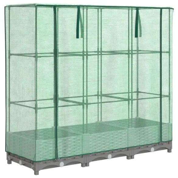 Strat Înălțat cu Seră Ratan - Grădinărit Urban