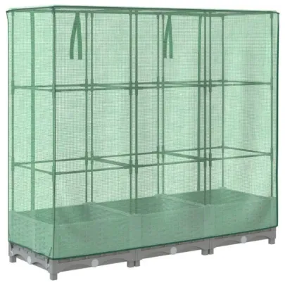 Strat Înălțat cu Seră Ratan - Grădinărit Urban