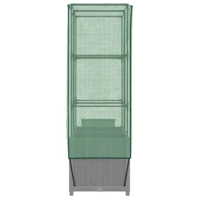 Strat Înălțat cu Seră Ratan pentru Grădinărit | 80x40x138 cm