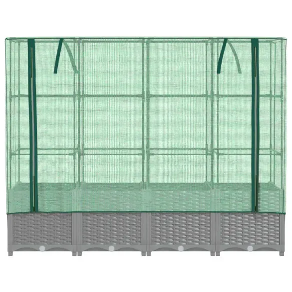 Strat Înălțat cu Seră Ratan - Protecție Plantă