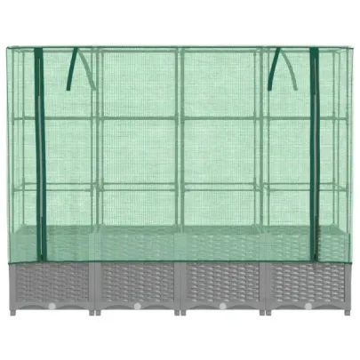 Strat Înălțat cu Seră Ratan - Protecție Plantă