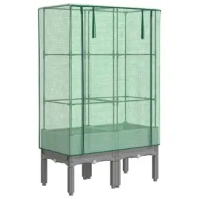 Strat Înălțat cu Seră Ratan pentru Grădinărit | Livrare Gratuită 2