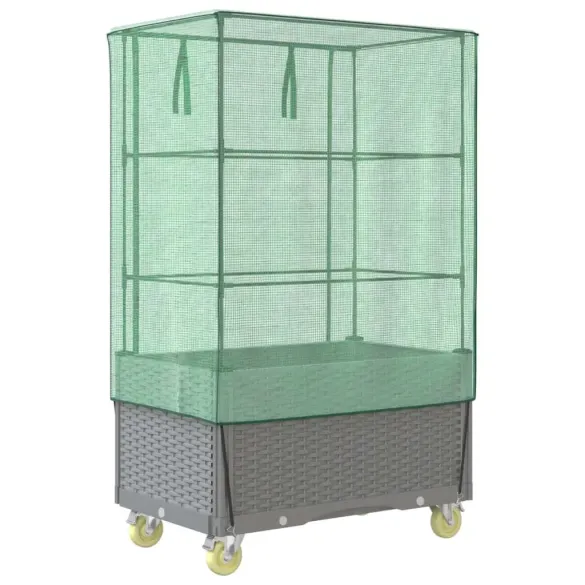 Strat Înălțat cu Roți și Husă Protectie - 80x50 cm