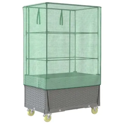 Strat Înălțat cu Roți și Husă Protectie - 80x50 cm