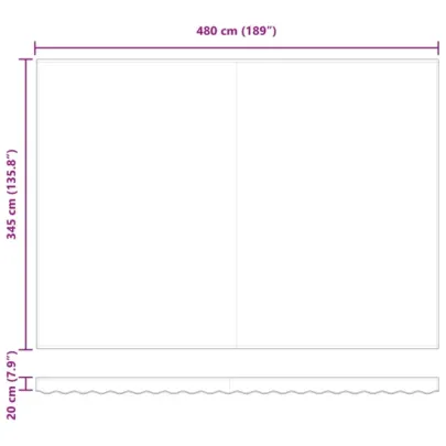 Țesătură Roșie Marchiză 5x3.5m - UMBRĂ EXTERIOARĂ