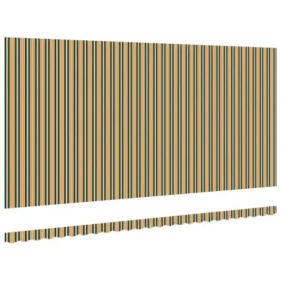 Pânză de Marchiză 6x3.5 m Verde-Galben | vidaXL