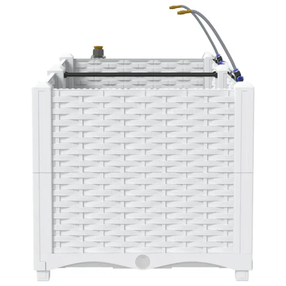 Plantere Auto-Irigare 2 bucăți Alb | Gratis Livrare