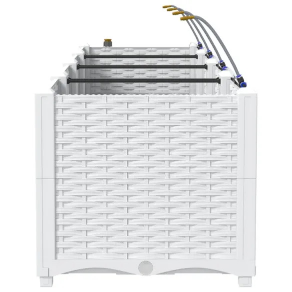 Jardiniere Irigare Automată 4 Bucăți Alb - vidaXL