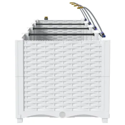 Jardiniere Irigare Automată 4 Bucăți Alb - vidaXL